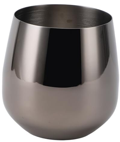 Bicchiere da vino senza stelo in acciaio inossidabile Bicchiere da vino in acciaio inossidabile infrangibile Bicchiere da vino in acciaio inossidabile Eventi all'aperto Bicchiere da vino in acciaio