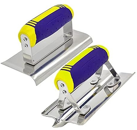 Kopinma Beton Stahlkantenkelle, Premium Glättekelle Edelstahl-Fugenkellen Werkzeug, Betonkanten Kellen Fliesenwerkzeug, Spachtel Werkzeug Trockenbau Werkzeug Putzkelle Maurerkelle