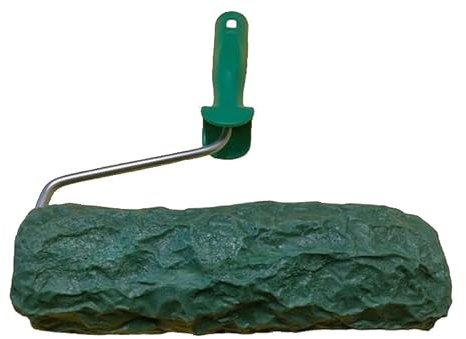 Walze für Putz bedruckt Wand Beton Textur Walze Stempel Rolle Stein Naida, ca. 22 x 8 cm, für Bodenformen und Steinformen