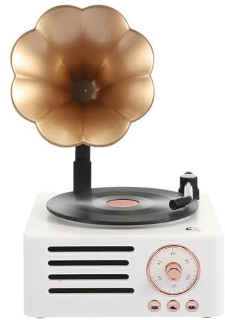 LZYWOD Gramophone portable avec haut-parleur Bluetooth de chargement et de chargement de carte de forme stéréo W8 x 9