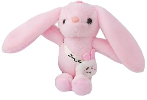 JISRKP Bunny Teddy, Easter Bunny Teddy, Rabbit Teddy, Bunny Toy, Cute Pink Bunny Presents for Girls Kids Easter Birthday Party Decorations, Bunny Plush Toys for 3+ Year Old Girls & Boys(Pink)