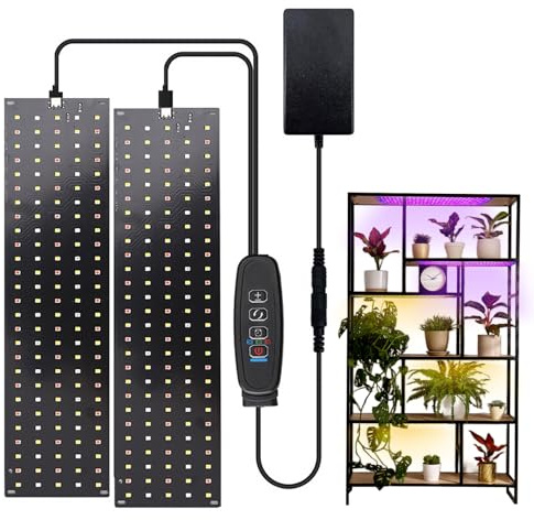 TechVizrs Lumière LED à spectre complet pour plantes, 270 Leds | Lampe pour plantes, 3 modes d'éclairage, minuterie 3/9/12 heures, 10 niveaux de luminosité pour plantes d'intérieur