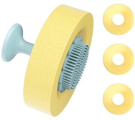 FROMCEO Silicone Sponge Brush For Kitchen Use With Suction Cup Storage Detachable Dish Scrubber Dishwashing Brush Set