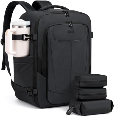 LOVEVOOK Handbagage ryggsäck flygplan, reseryggsäck män vattentät laptop resa ryggsäck resa affärsresa affärsliv vandring helg