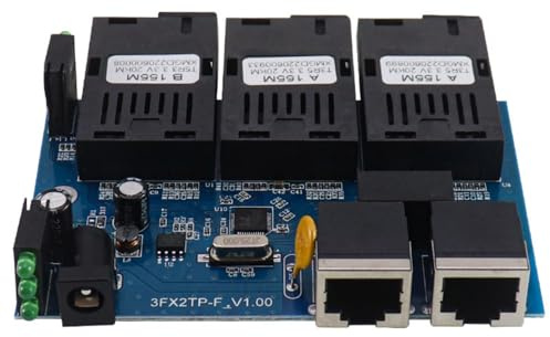 THINCAN Convertitore multimediale ottico 10/100 m di uscita 12 V Fast Ethernet Switches Converter Ethernet Fibra 2 RJ45