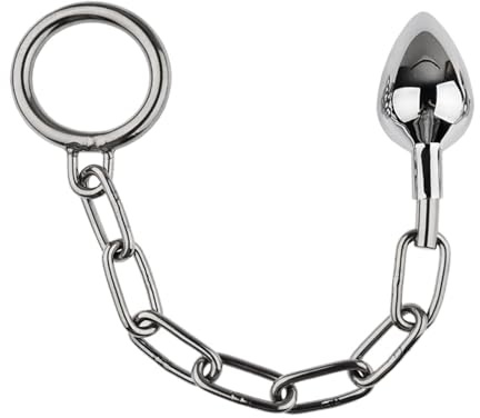 LOXICAI Extra lang Kette Metall Analkugeln Edelstahl Analplug Analkette Lange Analkette mit Penisring Anal Dildo Anal Ball Butt Plug Analhaken Anus Dilator Vagina Masturbation SM Sexspielzeug für paar