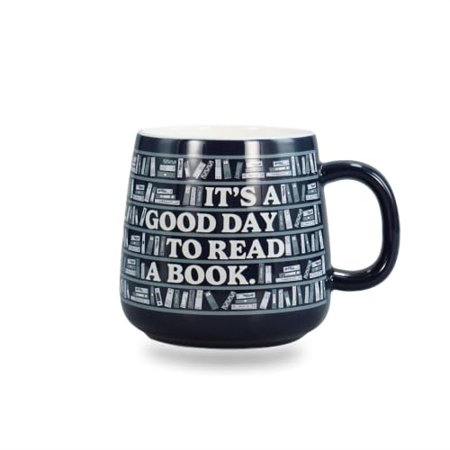 Half Moon Bay - Tazza in ceramica a forma di scandinavo con scritta It's A Good Day to Read A Book, tazza da tè e caffè, idea regalo, da collezione, prodotto con licenza ufficiale