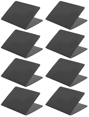 SUPYINI Mini-krittavla, raderbara, 16 stycken, PVC-bordsskylt, krittavlor, återanvändbara, stapelbara, för festdekorationer (med penna)