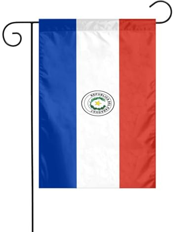 Bandera de Paraguay para jardín, 30 x 45 cm, vertical, de doble cara, para vacaciones