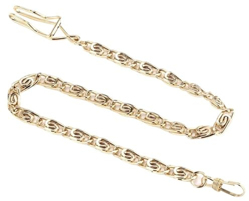 MOHUIED Taschenuhrkette Taschenuhr-Falt-Drehketten for Damen und Herren-Accessoires(Gold)