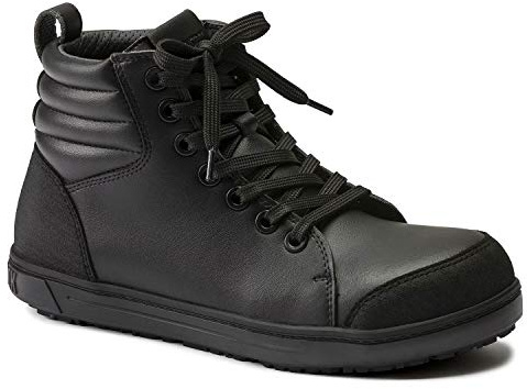Birkenstock QS 700 S3 säkerhetssko av vattenavvisande mikrofiber med EN ISO 20345:2011-certifiering, svart, 39 EU