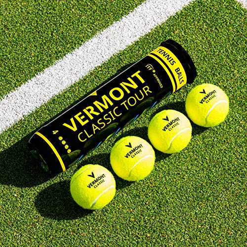 Vermont Klassische Tennisbälle – ITF-genehmigte Bälle aus gewebtem Stoff
