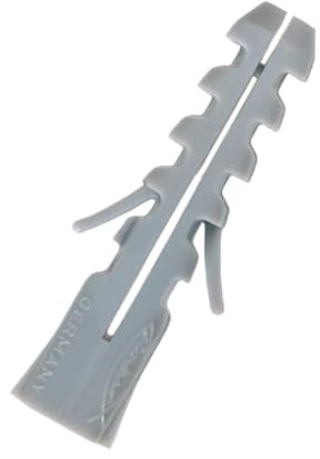 fischer S 6 - Spreizdübel mit 2-fach-Spreizung zum Befestigen von Bewegungsmeldern, Briefkästen in Beton, Vollstein, Vollziegel, Naturstein uvm. - 100 Stück - Art.-Nr. 50106