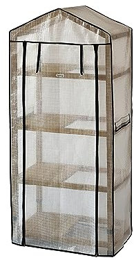 VegTrug WGH401N Natural Wooden Greenhouse Nursery & PE Cover, 1575.0 mm*490.0 mm*708.0 mm