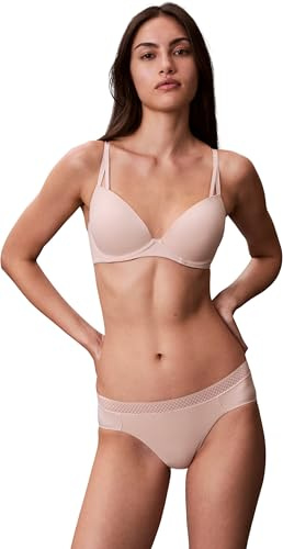 Calvin Klein Sujetador de Media Copa Mujer Lift elástico, Beige (Beechwood), 95B