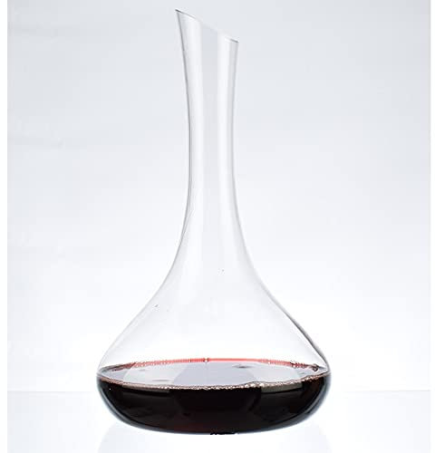 EMH Large Mouth Blown Clear Glass Carafe Decanter Wine Water 0.75L Tall 36 cm