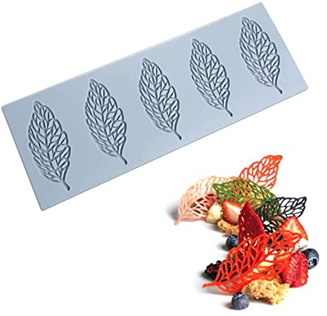 AYNKH Leaves Shape Silicone Mold, Cake Candy Lollipop Baking Decorating Tools, Used for Shaping Melted Sugar Paste, Chocolate, Fondant, Butter, Soap DIY Craft