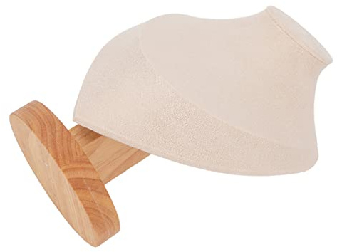 Support D'affichage de Collier, Support de Collier, Support de Bijoux de Buste de Bijoux, Support élégant de Buste de Bijoux en Bois pour la Maison, Magasin de Bijoux, Salon (Beige)