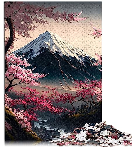 Fleurs de Cerisier Japonais Jeu de Puzzle 1000 pièces Puzzle en Bois pour Adultes et Enfants de 12 Ans et Plus Jeu éducatif 29,5 x 19,7/75 * 50cm.