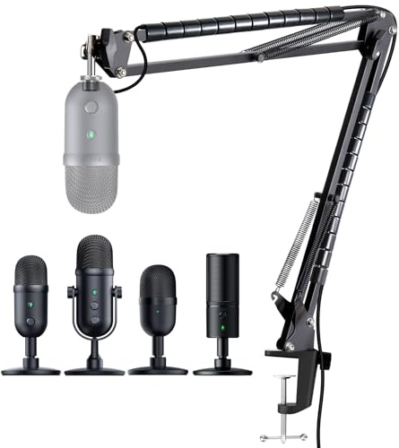 Mic Boom Arm for Razer Seiren V2 X Microphone - Adjustable Mic Arm Compatible with Razer Seiren V2 Pro, Seiren Mini and Seiren X, Mic Stand Great for Streaming, Gaming, Podcast by YOUSHARES