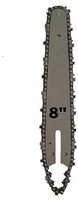 Catena e Barra di guida Ricambio Kit per Mini Motosega Portatile Senza fili a Batteria 8'' Pollici
