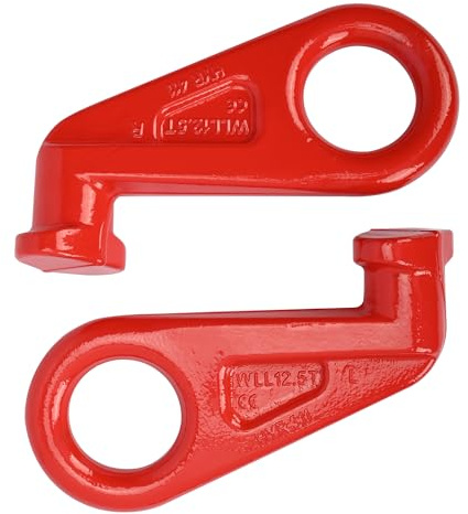 WYJREES Shipping Container Lifting Hooks, 12.5 T Left & Right 45 Degree Alloy Steel Container Hook Lifting Lug for Shipping, Cargo, Storage, Moving, 2 Pack