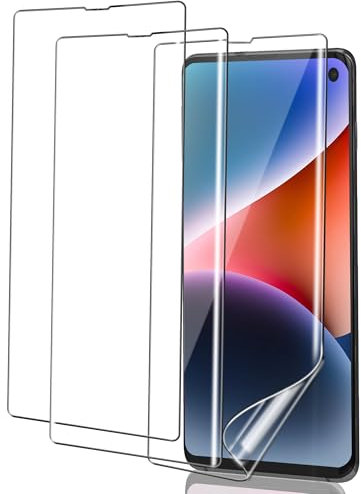 ICESPRING für Panzerglas für Samsung Galaxy S10 Schutzfolie, 3 Stück Weich TPU Kratzfest Panzerfolie für Samsung S10 Schutzfolie, Fingerabdruck-ID Schutzglas für Galaxy S10 Panzer Schutz Glas