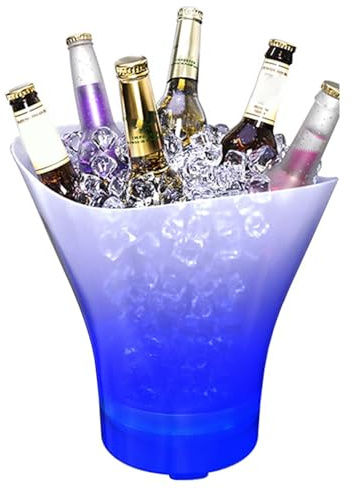 LED Ice Bucket | 7L Light-Up with Wireless Speaker | Colorful Waterproof Illuminated Drink Cooler, Radiant Ice Bucket for Parties and Beverage Chilling, Ice Bucket