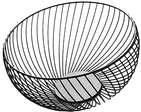 PAMINGONO Eisenkunst Obstkorb Mit Deckel Vertikaler Metallbehälter Für Aufbewahrung Als Wohnkultur-element Für Küche Und Wohnzimmer