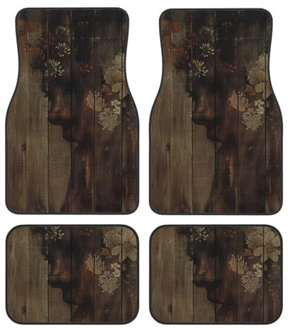 Board Bedruckte Auto Fußmatten Set 4 Stück Universal rutschfeste Automatten Teppich für Auto SUV LKW
