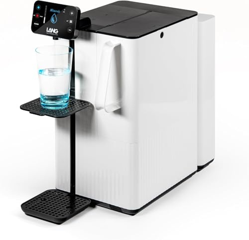 LANGWATER Coutertop Reverse Osmosis & Mineralisation – Plug & Play Water Filter - RO System with UV – Alkaline & Hot Water Dispenser – Mineral Packs sold separately