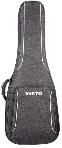 VEKTO Gigbag für Akustikgitarre, 104 cm, gepolstert, umweltfreundlich, 800D wasserdichtes Gewebe mit EVA-Verstärkung, versteckte Gurte, große Tasche, abnehmbare Nackenstütze