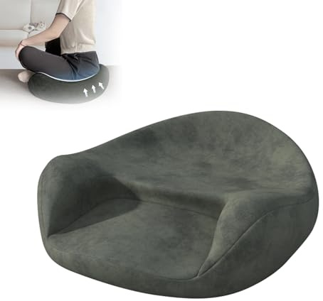 Zertylre Meditationskissen mit Ergonomischem Design,Yogakissen, Modernes, Rutschfestes, Memory-Schaum,Yogakissen Bezug waschbar,Ideal für Yoga, Meditation, Zen - Praxis und Sitzhaltungen(Tiefgrün