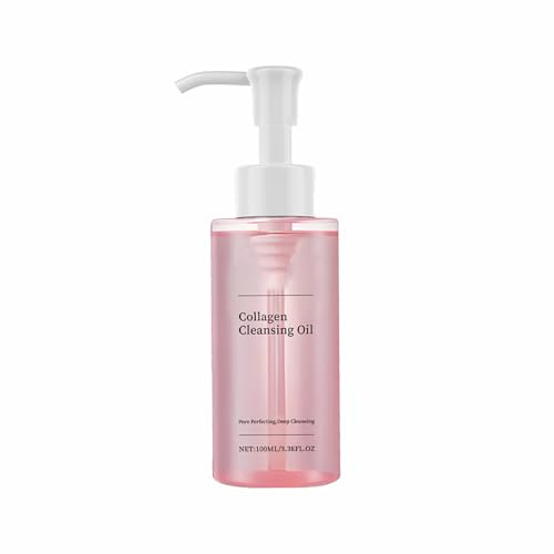Collagen Cleansing Oil - Natural Facial Oil Cleanser - Oil Cleanser for SPF & Make-Up Removal - Oil C-leanser Korean Improves Texture & O-il Balance- Vegan, Sensitive Skin-Friendly Korean Skincare