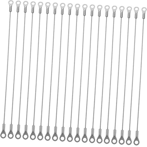 KONTONTY 20pcs Heavy Duty Wire Rope Mirror Hanging Kit Picture Hooks Wall Hanging Kit Fall String Stainless Steel Wire Rope