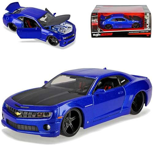 Chevrol. Chevy Camaro SS RS Blau Tuning 6. Generation 2009-2016 1/24 Modell Auto