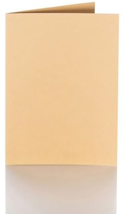 Paper24 75 Faltkarten 120 x 170 mm, 240 g/m² (für B6 Briefumschläge) in Camel
