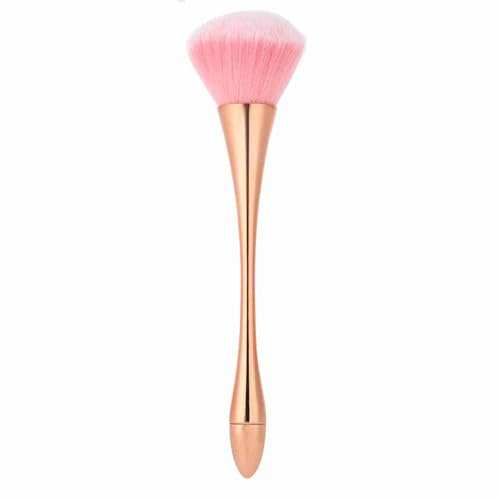 Professional Nail Dust Brush Soft Fiber Large Size Manicure Tool For Personal Use And Nail Salon Gold Rose Gold (Rose Gold)