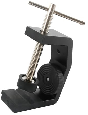 Pince de bureau professionnelle en forme de C - 6,35 mm - Pince de serrage pour trépied d'appareil photo - Support de bureau en aluminium
