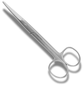 Professionelle Erste-Hilfe-Schere aus Edelstahl, Allzweck-Verbandschere, gebogen, 15 cm Länge, Silber gebogen