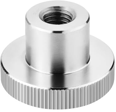 SOTOOLS 10 x Rändelmutter M10, Edelstahl SS304, DIN 466, Ø 36 mm | Rändelmutter/Rändelschraube, hohe Form, für Maschinenbau, Höhe 23 mm, Edelstahl V2A.