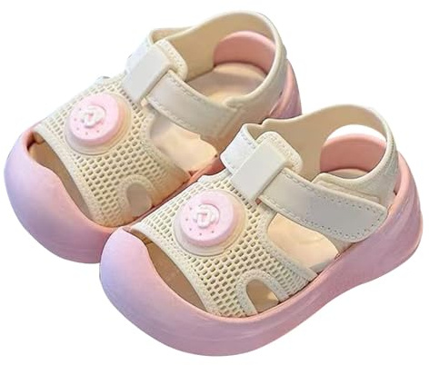 Sandalias de verano para niñas 28 zapatos para niños, sandalias planas transpirables, sandalias de playa para niños pequeños, antideslizantes, zapatos para aprender a caminar, sandalias de ocio con