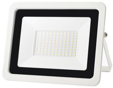 Luce di inondazione a LED AC220V 10W 20W 30W 50W 100W IP68 Proiettore for esterni impermeabile Illuminazione Riflettore Faretto Proiettore da parete(Cold Light 6000K,WHITE SHELL_20W)