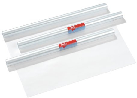 4x Bucheinbandfolie / Buchfolie / 5m x 40cm / Farbe: transparent