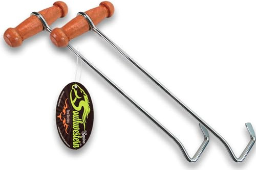 SOUTHWESTERN Boot Hooks Boot Puller for Cowboy Boots, Wood Handles (2 hooks) 10 Inch