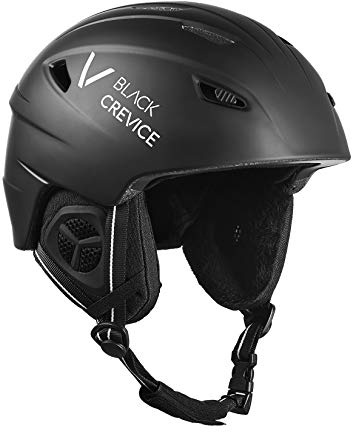 BLACK CREVICE casco de esquí Streif I Casco de esquí a prueba de golpes con diseño deportivo en Casco unisex I Casco de snowboard I Ventilación activa I Talla (S, Nero/Opaco Bianco)