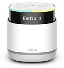 Altavoz de radio digital inalámbrico Pure StreamR portátil con tecnología de voz Alexa y transmisión por Bluetooth, gris piedra