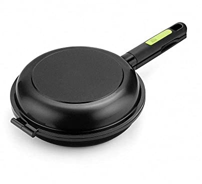 BRA Prior | Sartén dupla 26 cm, para tortillas, aluminio fundido con antiadherente, libre de PFOA, apta para todo tipo de cocinas, incluida inducción