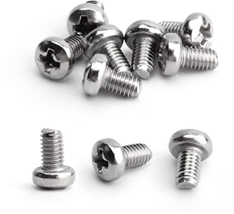 MroMax Lot de 30 vis cruciformes M3 x 5 mm en acier inoxydable 304 Gris argenté