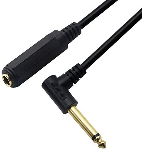 Gitarren-Verstärker Kabel gerade, mono 90 Grad 6,35 TS Male auf 6,35 TRS weibliches Audiokabel für Verstärker, Gitarre, Klaviere, Heimkino-Ausrüstung etc.